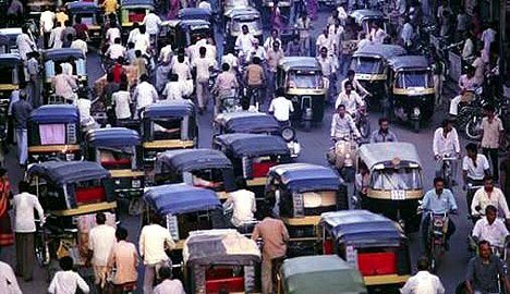 A Pretty Typical Indian Traffic Scene