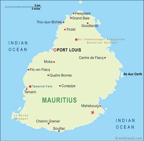 Mauritius_Map A Stufdy Revealed A 100-Fold Increase, Compared To Seasonal Flu, In The Number Of Swine Flu Deaths In Mauritius And New Caledonia Attributed Directly To The Virus Itself