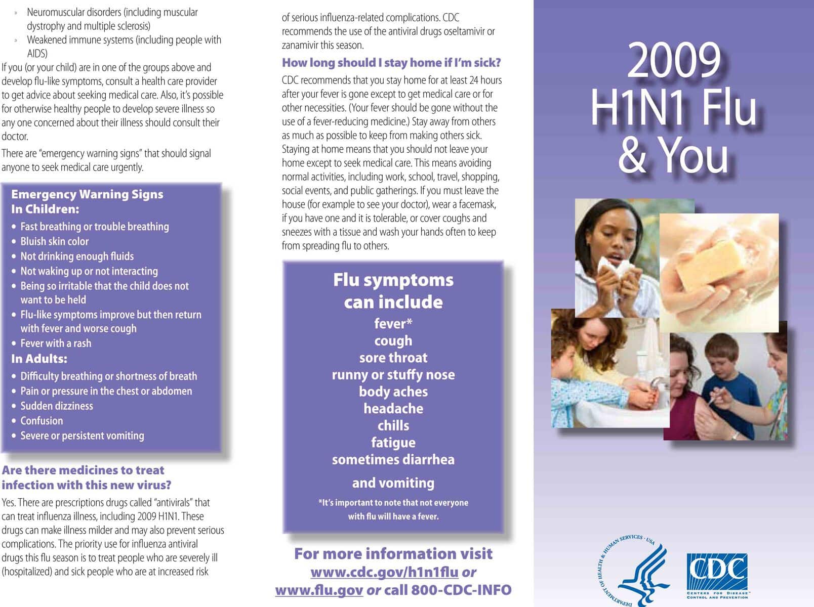 H1N1 Flu And You - New Cdc Brochure
