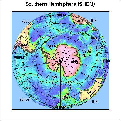 shem Countries that encompass the Southern Hemisphere