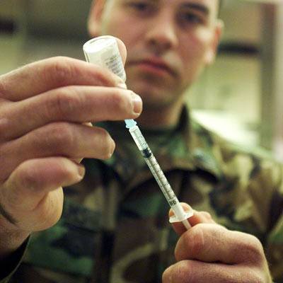 Vaccine-Military Starting Next Week, The U.s. Military Troops Will Begin Getting Required Swine Flu Shots, With Active Duty Forces Deploying To War Zones And Other Critical Areas Going To The Front Of The Vaccine Line.