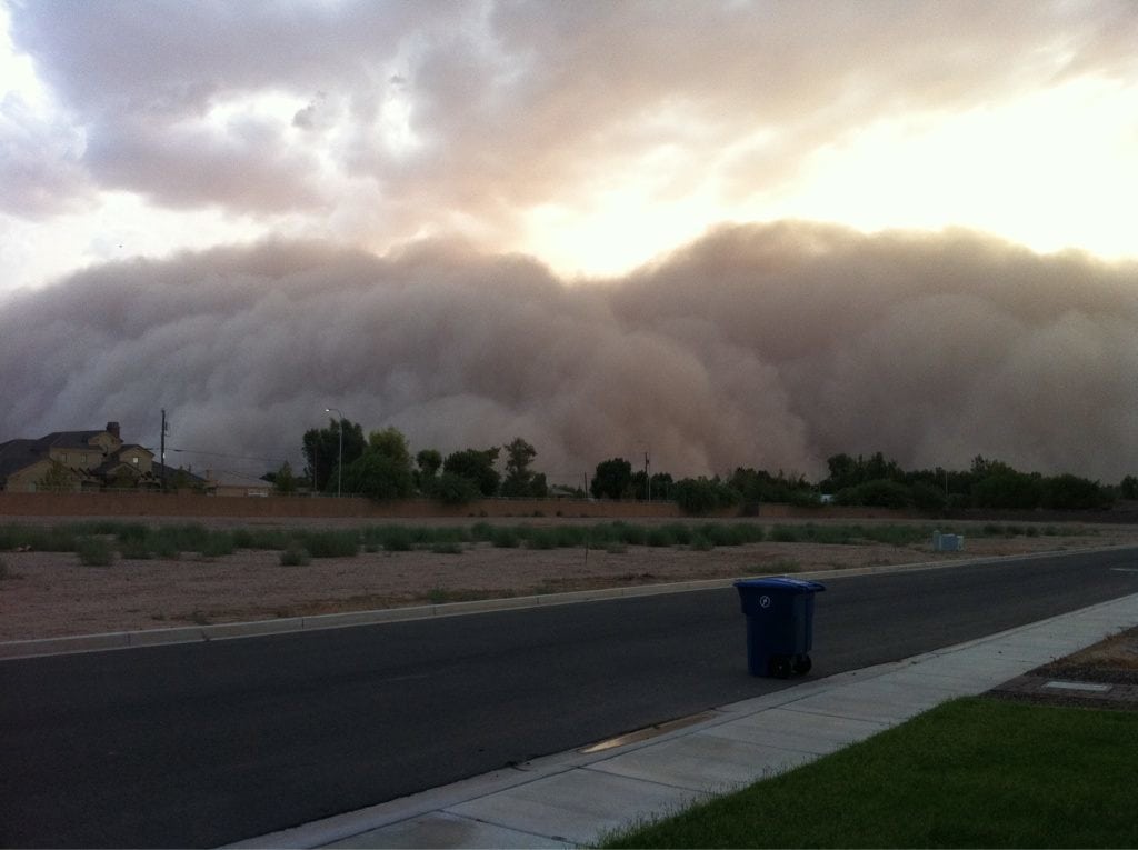 A Dust Storm Approaches Phoenix Arizona On July 5