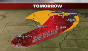Tomorrow Is Not Expected To Be Any Better - If You Live In The Midwest - Stay Alert!