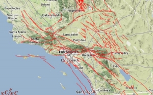 Earthquake Faults In Southern California.