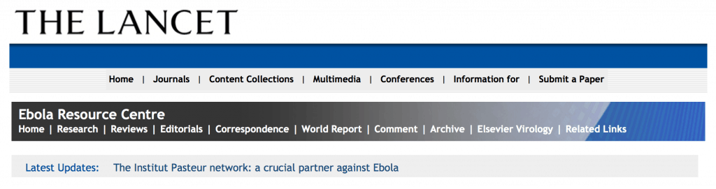 The Lancet New Ebola Resource Centre Home Page