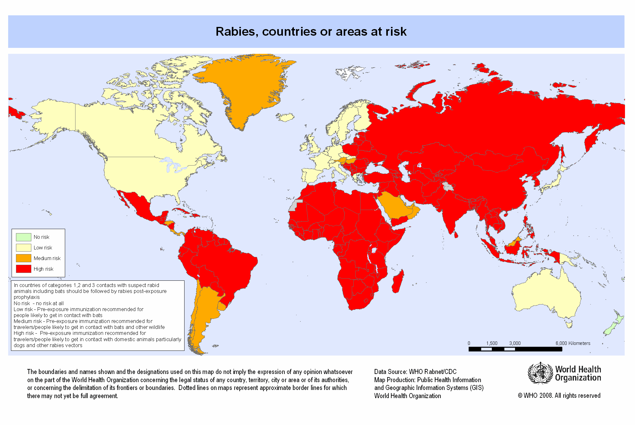 rabies free countries cdc
